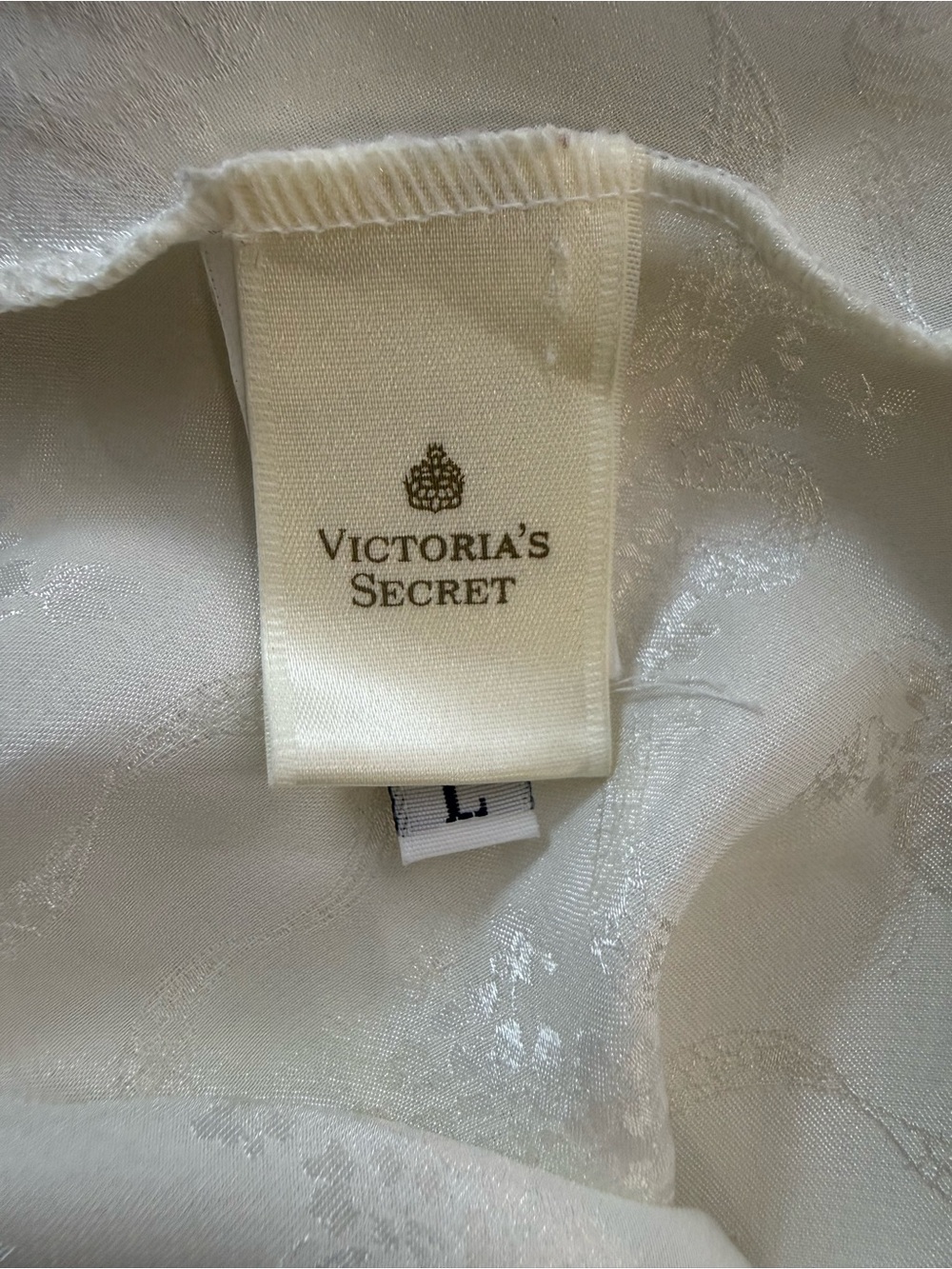 Vintage Victoria's Secret Cream Satin Slip Dress with Lace & Tulle Fairy Lg - Picture 6 of 8